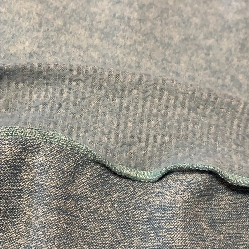 CHERISH BLUE SLUB SHOULDERS SOFT BRUSHED KNIT TOP - Picture 5 of 8